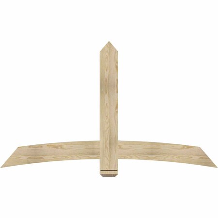 Ekena Millwork Bellingham Rough Sawn Timber Gable Bracket, Douglas Fir, 72"W x 42"H x 2"D x 6"F, 14/12 Pitch GBW072X42X0206BEL00RDF
